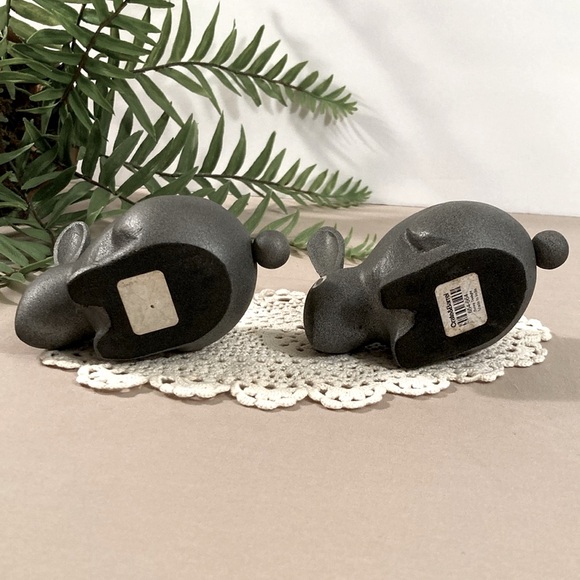 Crate & Barrel Metal Bunny Rabbit Candle Holders Set - Picture 10 of 13